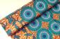 Preview: TURQUOISE CIRCLE JUNGLE Waxprint Stoff